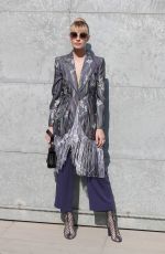 SVEVA ALVITI Arrives at Armani Fashion Show in Milan 02/27/2017