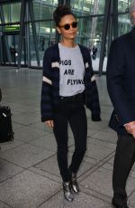 THANDIE NEWTON Arrives at Heathrow Airport in London 03/27/2017