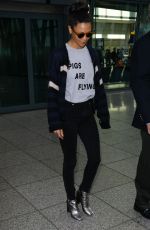 THANDIE NEWTON Arrives at Heathrow Airport in London 03/27/2017