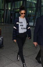 THANDIE NEWTON Arrives at Heathrow Airport in London 03/27/2017