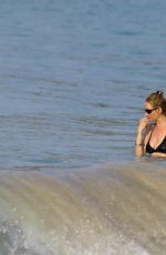 UMA THURMAN in Bikini at at Beach in St Barth 03/28/2017