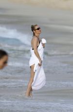 UMA THURMAN in Bikini at at Beach in St Barth 03/28/2017