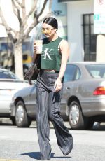 VANESSA HUDGENS in Flared Trousers Out in Los Angeles 03/14/2017