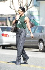 VANESSA HUDGENS in Flared Trousers Out in Los Angeles 03/14/2017