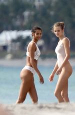 VS Models on the Set of a Commercial in Miami 03/14/2017