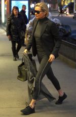 YOLANDA HADID Out and About in New York 03/08/2017