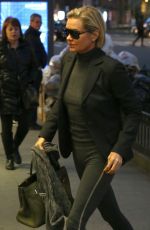 YOLANDA HADID Out and About in New York 03/08/2017