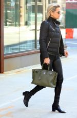 YOLANDA HADID Out in New York 03/13/2017