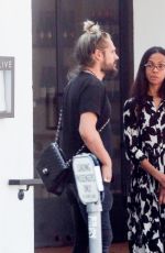 ZOE SALDANA and Marco Perego Out in Los Angeles 03/11/2017
