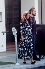 ZOE SALDANA and Marco Perego Out in Los Angeles 03/11/2017