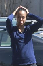 ZOE SALDANA in Leggings Leaves a Gym in Studio City 03/13/2017