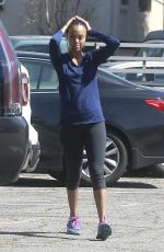 ZOE SALDANA in Leggings Leaves a Gym in Studio City 03/13/2017