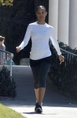 ZOE SALDANA in Tights Out in Studio City 03/02/2017
