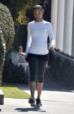 ZOE SALDANA in Tights Out in Studio City 03/02/2017