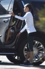 ZOE SALDANA in Tights Out in Studio City 03/02/2017