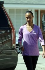 ZOE SALDANA Out and About in Los Angeles 03/14/2017