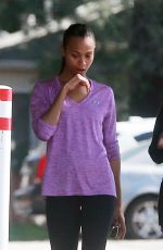 ZOE SALDANA Out and About in Los Angeles 03/14/2017