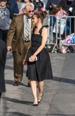 AMANDA PEET Arrives at Jimmy Kimmel Live in Los Angeles 04/03/2017