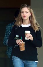 AMANDA SEYFRIED and Thomas Sadoski at a Starbucks in Los Angeles 04/11/2017