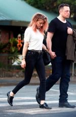 AMBER HEARD and Elon Musk at Currumbin Wildlife Sanctuary in Currumbin 04/23/2017