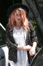 AMBER HEARD Out and About in West Hollywood 04/13/2017