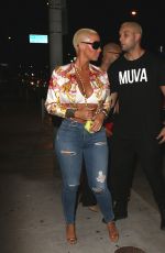 AMBER ROSE Arrives at Catch LA in West Hollywood 04/28/2017
