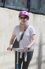 AMY ADAMS Riding a Scooter Out in Studio City 04/01/2017