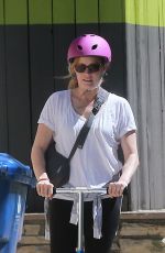 AMY ADAMS Riding a Scooter Out in Studio City 04/01/2017