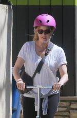 AMY ADAMS Riding a Scooter Out in Studio City 04/01/2017