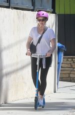 AMY ADAMS Riding a Scooter Out in Studio City 04/01/2017