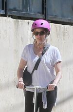 AMY ADAMS Riding a Scooter Out in Studio City 04/01/2017