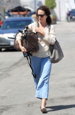 ANDIE MACDOWELL Out with Her Dog in Los Angeles 04/04/2017
