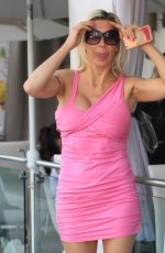 ANGELIQUE FRENCHY MORGAN in Tight Dress Out in Beverly Hills 04/05/2017