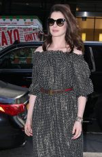 ANNE HATHAWAY Arrives at Watch What Happens Live in New York 04/18/2017