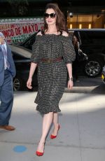 ANNE HATHAWAY Arrives at Watch What Happens Live in New York 04/18/2017