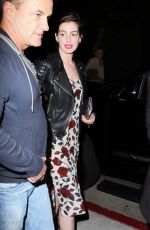 ANNE HATHAWAY Night Out in Hollywood 04/07/2017