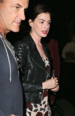ANNE HATHAWAY Night Out in Hollywood 04/07/2017