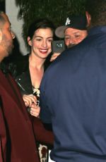 ANNE HATHAWAY Night Out in Hollywood 04/07/2017