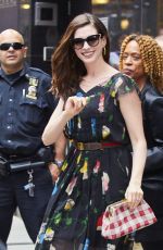 ANNE HATHAWAY Out and About in New York 04/17/2017