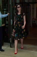 ANNE HATHAWAY Out and About in New York 04/17/2017