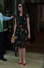ANNE HATHAWAY Out and About in New York 04/17/2017