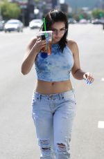 ARIEL WINTER in Ripped Jeans Out in Los Angeles 04/10/2017