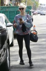 ASHLEE SIMPSON Leaves a Gym in Studio City 04/07/2017
