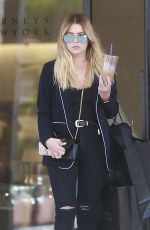 ASHLEY BENSON Leaves Barneys in Beverly Hills 04/14/2017