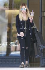 ASHLEY BENSON Leaves Barneys in Beverly Hills 04/14/2017