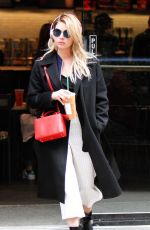 ASHLEY BENSON Leaves Starbucks in New York 04/19/2017