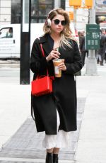 ASHLEY BENSON Leaves Starbucks in New York 04/19/2017