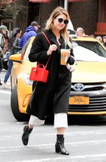 ASHLEY BENSON Leaves Starbucks in New York 04/19/2017