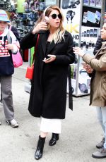 ASHLEY BENSON Leaves Starbucks in New York 04/19/2017