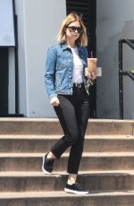 ASHLEY BENSON Out for Coffee in Los Angeles 04/10/2017